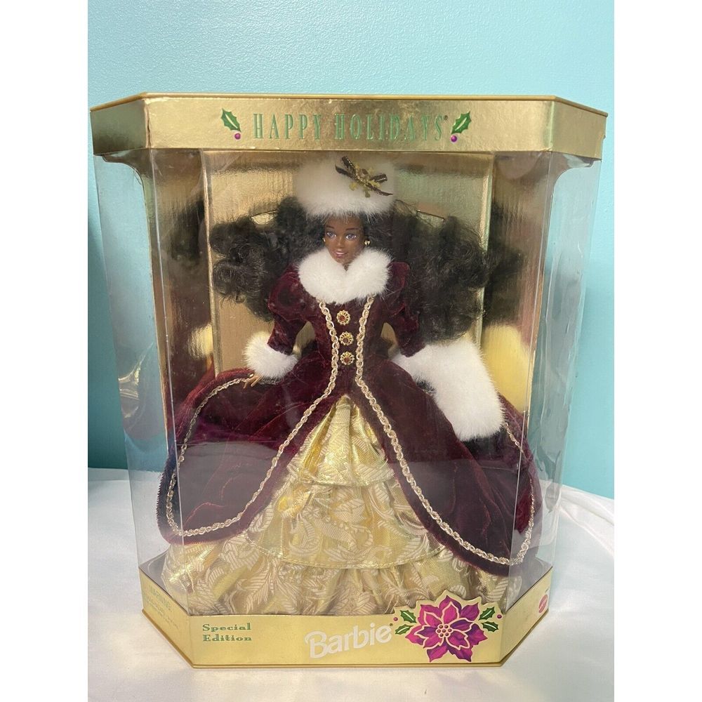 Christmas Happy Holidays AA Barbie Doll‎ Special Edition  Mattel 1996